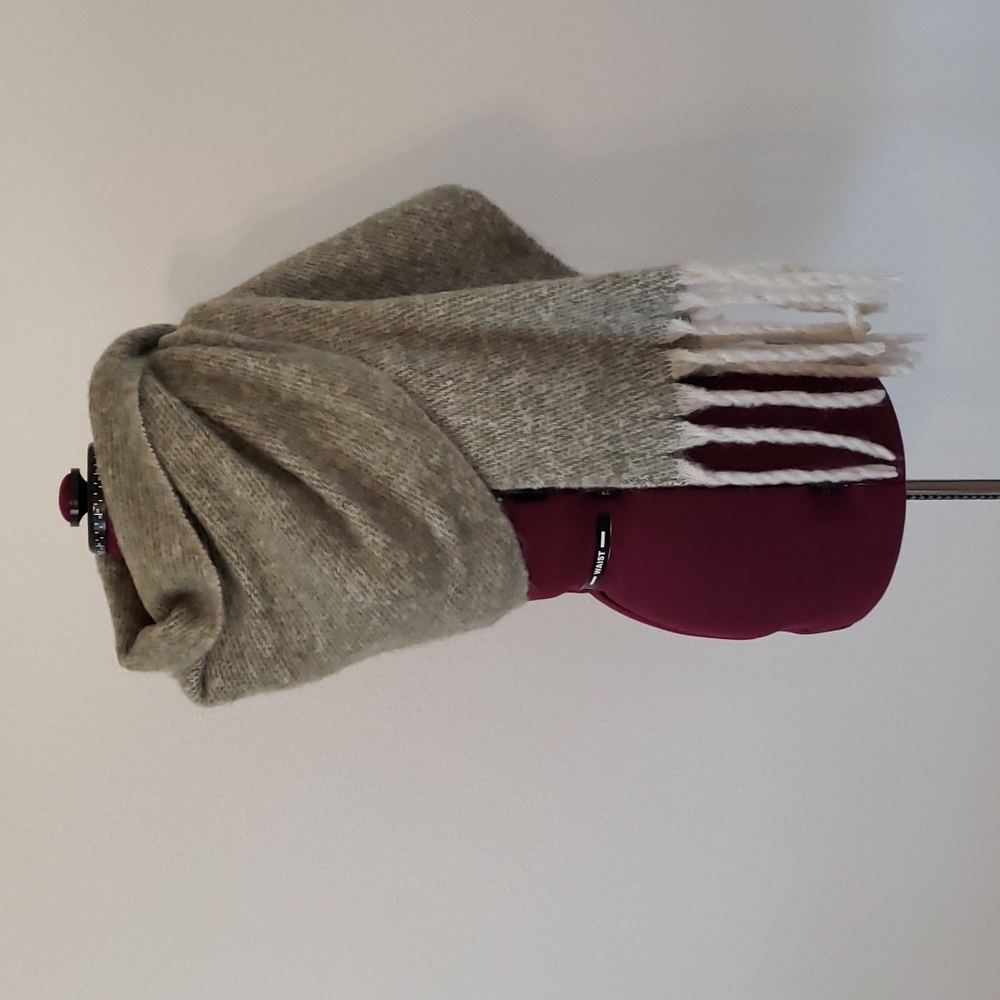 Sage Green Oversized Scarf with Fringe, Extra Soft